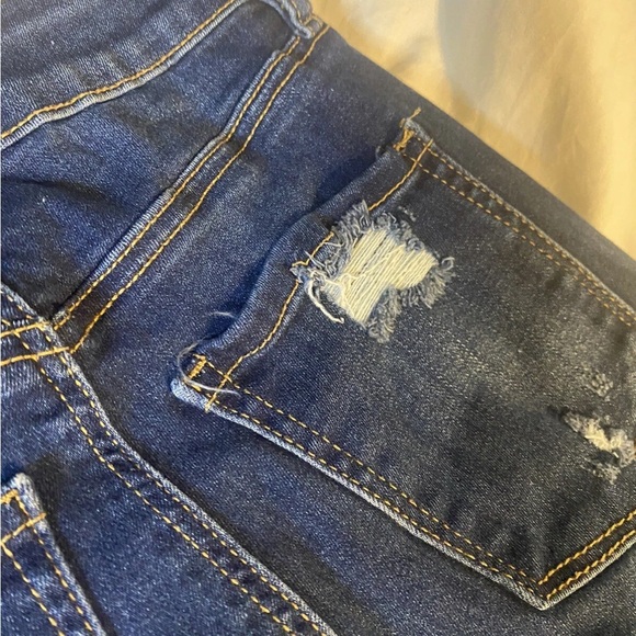 Rue 21 Women’s Distressed Skinny Jeans Size 0 Dark Wash Ripped - Picture 15 of 15